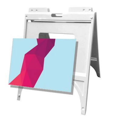 Quik Sign sandwich board - White