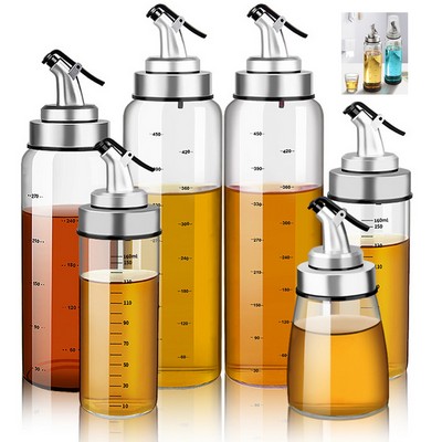 17 Ounces Glass Mouthwash Dispenser Clear Glass Bottle with Pour Spout