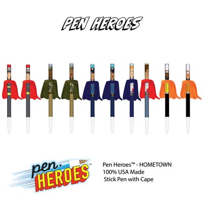 PEN HEROES™ with Cape - Hometown Series - (Bulk Packed - Unassembled)