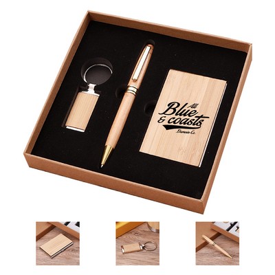 3 In 1 Bamboo Business Gift Set