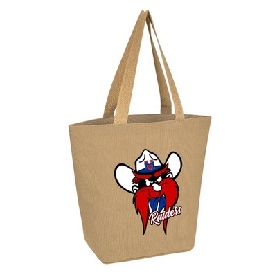 Mannitok Laminated Grocery Jute Tote