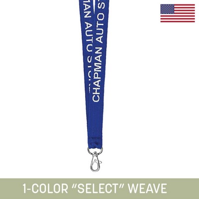 3/4" Woven Lanyard w/ Lobster Claw - "Select" Weave