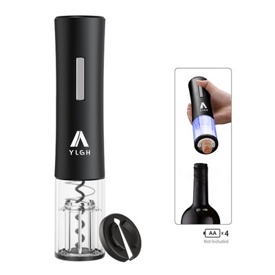Elegant Plastic Electric Wine Opener With Foil Cutter