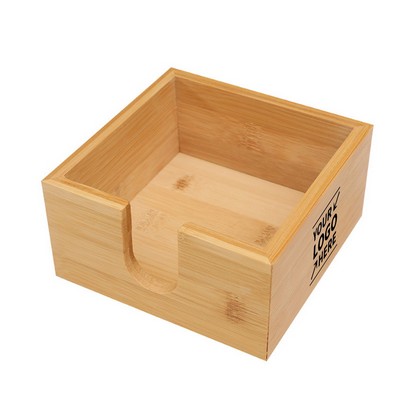 Square Bamboo Desktop Tissue Box Napkin Holder