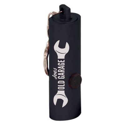 2.4" Black 3-LED Flashlight with Keychain