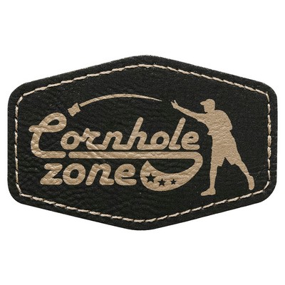 Hex Leatherette Patch with Adhesive