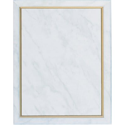 Improved Marble Finish Plaque with Gold Cove Edge