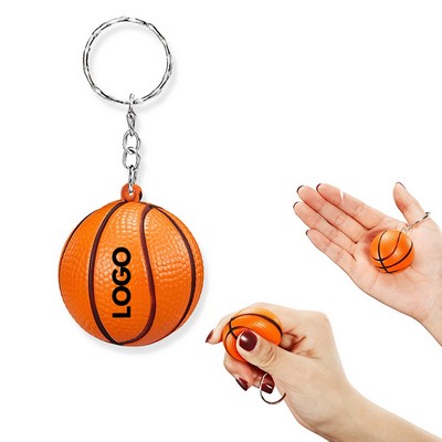 Custom Basketball Stress Reliever Keychain