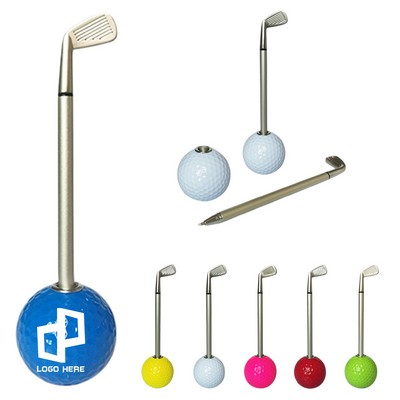 Golf Club Pen And Holder Gift Set