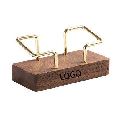 Wood Business Card Holder Stand