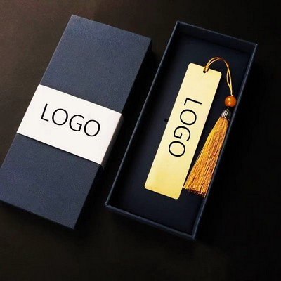 Vintage Handmade Brass Metal Hollow Bookmark w/Tassel