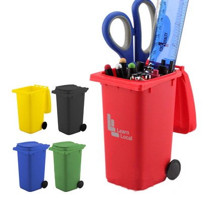Personalized Desktop Trash Can Pen Holder