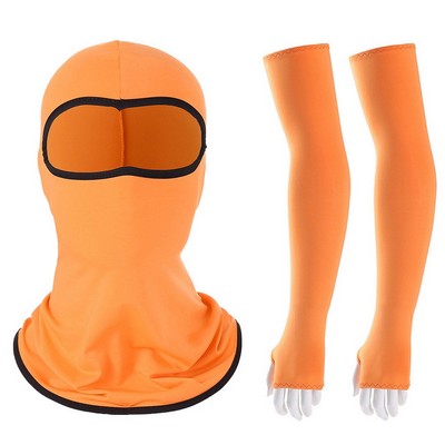 Cooling Ice Silk Mask and Sleeves Set