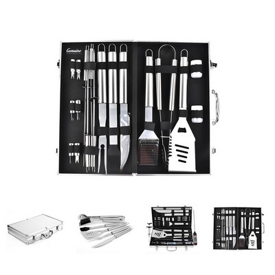 5-Piece Stainless Steel BBQ Grill Tool Set
