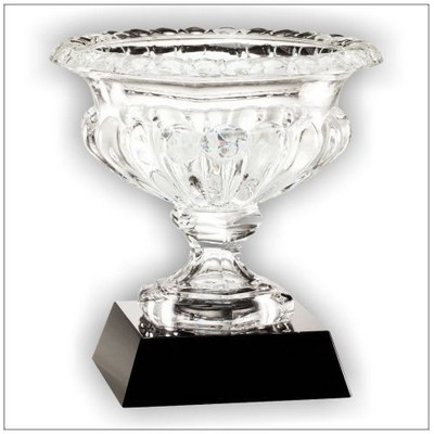 6.25" Crystal Vase Mounted on black base