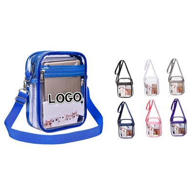 Clear PVC Crossbody Shoulder Bag