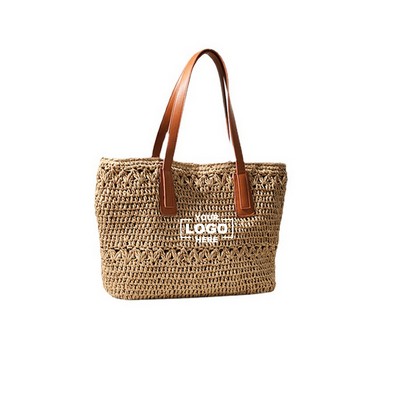 Braided Straw Tote