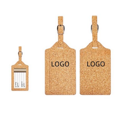 Cork Wood Suitcase Tag