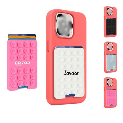 Suction Phone Wallet Card Holder Mount