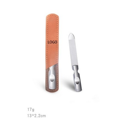 Nail File W/ Durable Leather Case