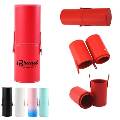 Pencil Brush Holder With Multi Compartment Storage