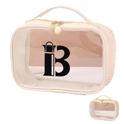 Woven Handheld Makeup Bag