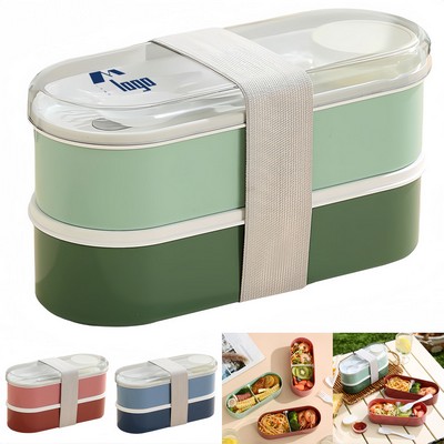 Lunch Box With Spoon Fork Set