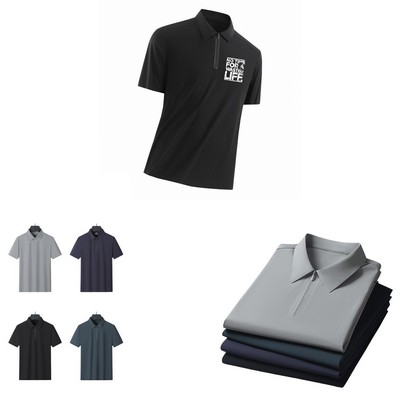 Half zip business polo shirt