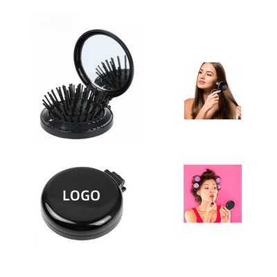 Round Folding Air Cushion Comb With Mirror