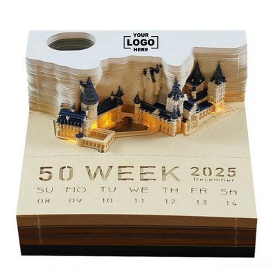Desk Calendar With Lights 3D Calendar 2025