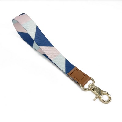 Diamond Leather Buckle Lanyard Short