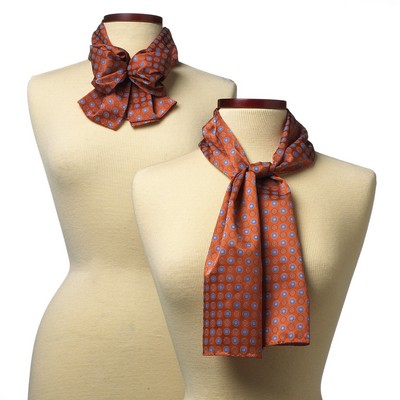 Orange Ellison Bay Wet Dyed Polyester Scarf - 8"x45"