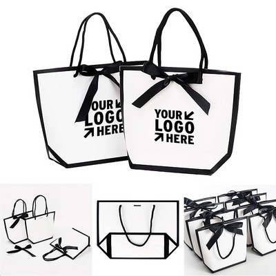 Premium Black Edge Paper Gift Bag for Weddings & Events