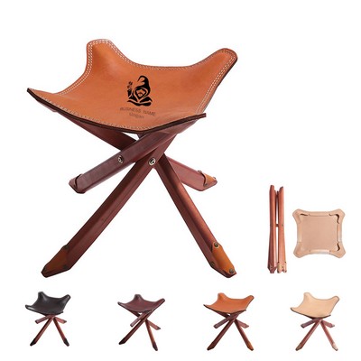 Portable Cowhide Garden Stool