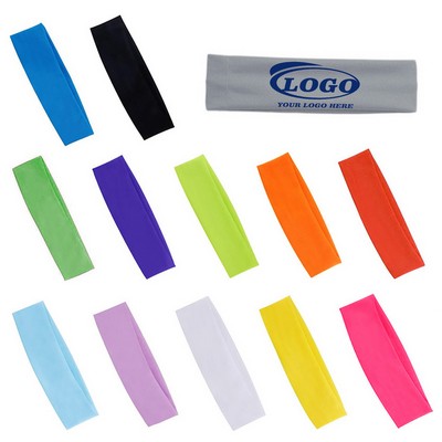 Breathable & Absorbent Elastic Wide-Band Sports Headband