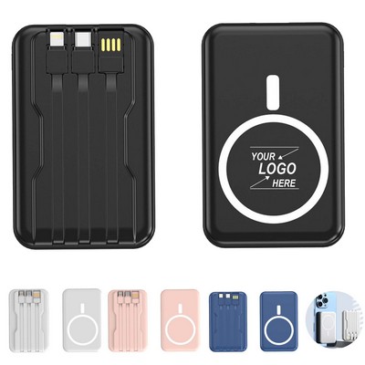 10000mAh Ultra Thin Fast Charging USB Mobile Magnetic Mini Power Bank