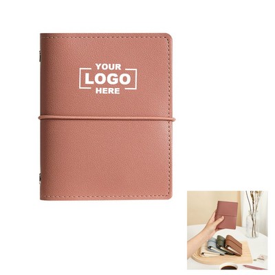 Ring Binder Cover A8 Kraft Leather Notebook Binder Mini Notebook
