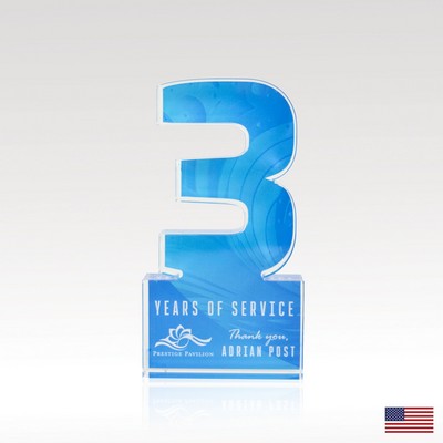 3/4" USA-Made Acrylic Numerals Style 3 – Plus Series
