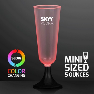 LED Mini Champagne Glass Sippers, Slow Color Change - PRINTED