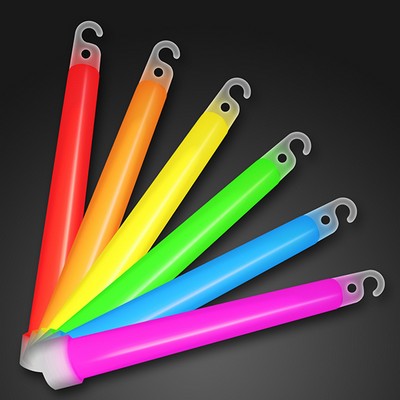 6" Glow Sticks ASSORTED COLORS - BULK Pack of 25 - BLANK