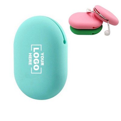 Portable Silicone Earbud Case Storage Pouch