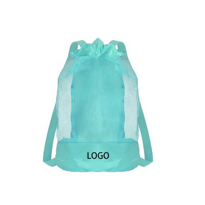 Mesh Drawstring Beach Bag
