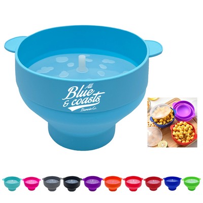 Collapsible Silicone Microwave Popcorn Bowl