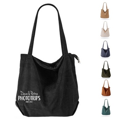 Corduroy Travel Tote Bag