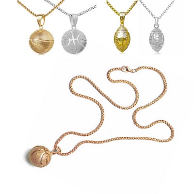 Trendy Basketball Sport Necklace