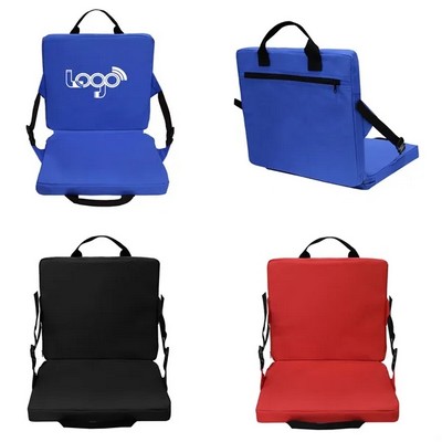 Portable Folding Stadium Seat Cushion With Pocket Ocean