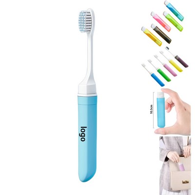 Custom Mini Folding Toothbrush with Case – Portable, Travel-Friendly, Hygienic