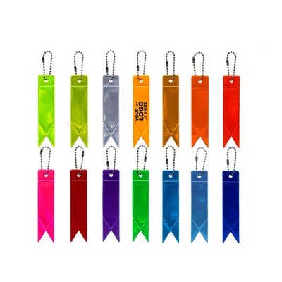 PVC Reflective Ribbon Keychain