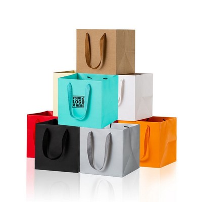 Matte Laminated Square Paper Gift Bag 10"x10"