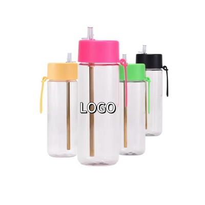 25 Oz. Plastic Straw Bottle